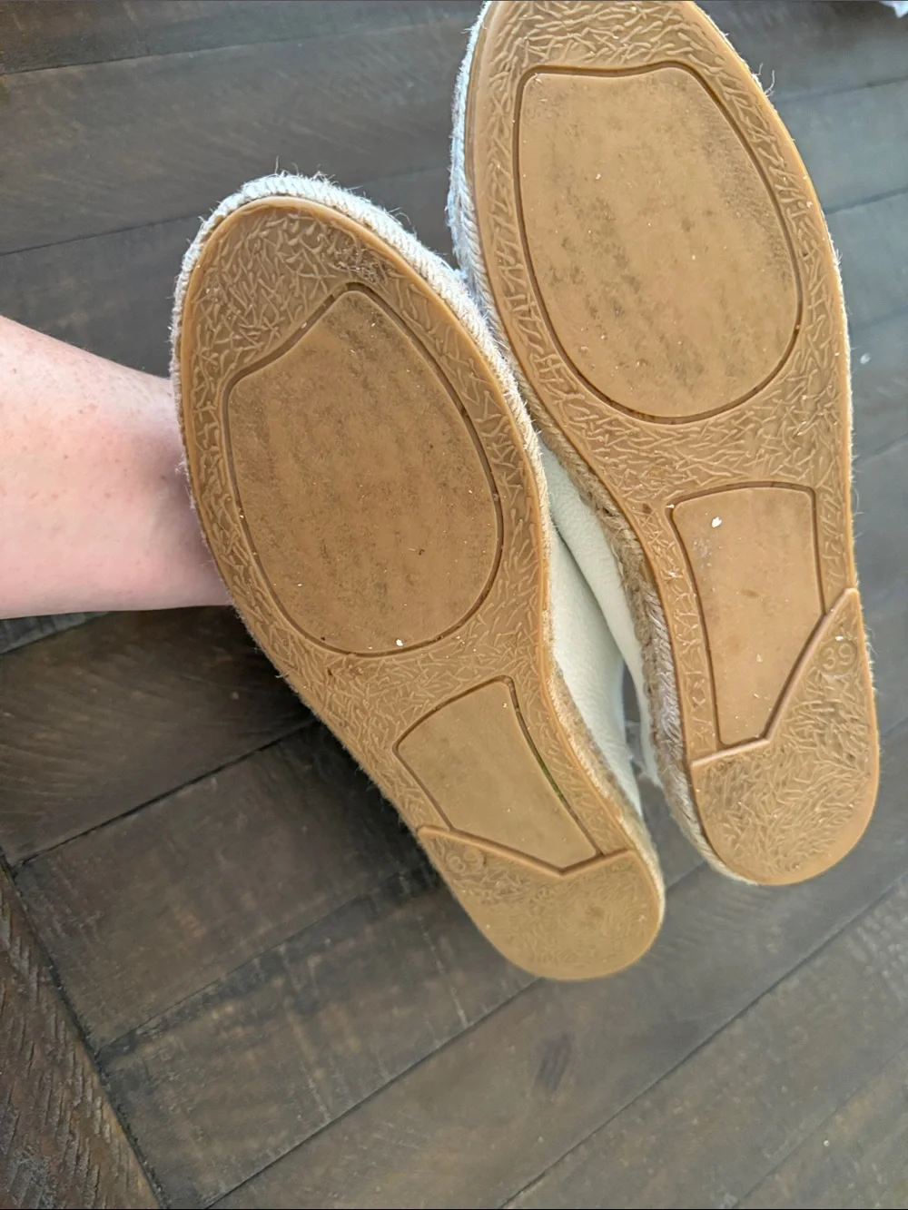 Anthropologie Maypol White Leather Espadrille Sneakers with Black Laces
